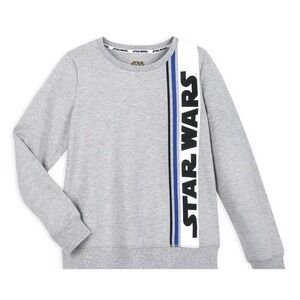Star Wars Sweatshirt Adult 2XL‎ Gray Retro Terry Disney Print Pullover NWT Warm